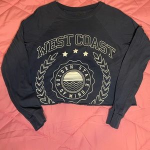 West-coast Golden State Long Sleeve Shirt (Navy Blue)